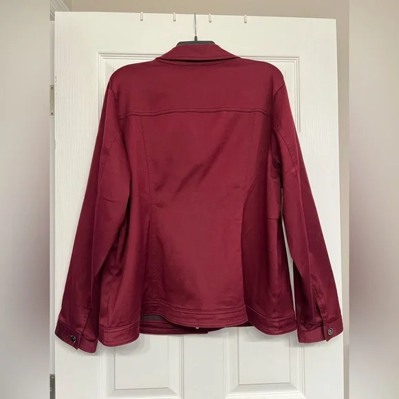Dress Barn Women's Burgundy Jacket - Picture 4 of 5